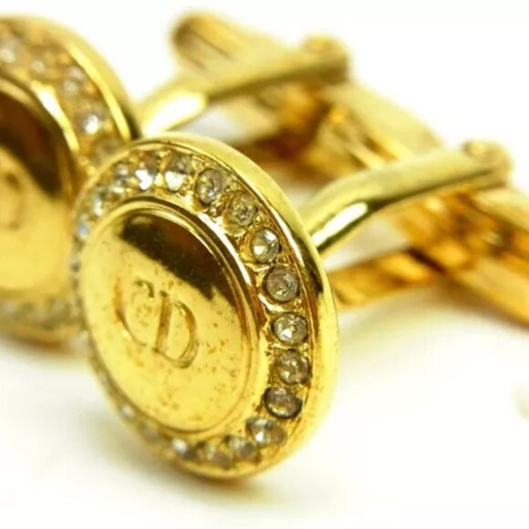 Dior cuffs Dior Logos clear Gold Woman Authentic Used Y3608 - Picture 3 of 6